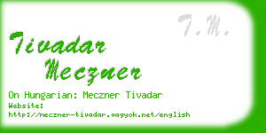 tivadar meczner business card